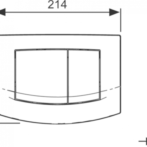 Фото 9240253 Панель смыва унитаза TECEambia для двойной системы смыва, материал пластик, цвет панели хром матовый, цвет клавиш хром глянцевый
