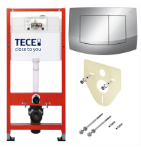 9400005 TECE Комплект инсталляции TECE TECEbase 4 в 1 с панелью смыва ТЕСЕambia для установки подвесного унитаза