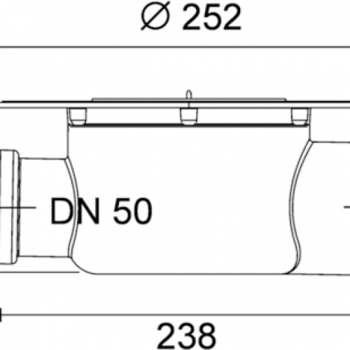 Фото 3603500 Сифон TECEdrainpoint S DN 70, с универсальным фланцем Seal System