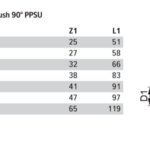 Фото 8710763 Уголок соединительный 90°, PPSU 63 ? 63