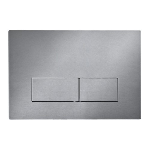 Фото S240501 Металлическая панель смыва для унитаза TECEspring S, нержавеющая сталь, сатин, покрытие против отпечатков пальцев