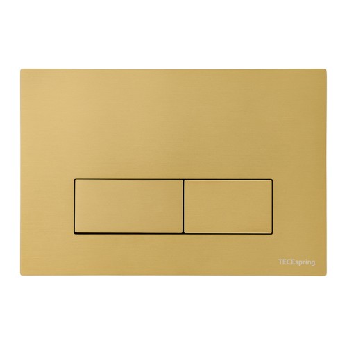 Фото S240511 Металлическая панель смыва для унитаза TECEspring S, gold PVD сатин (с покрытием против отпечатков пальцев)