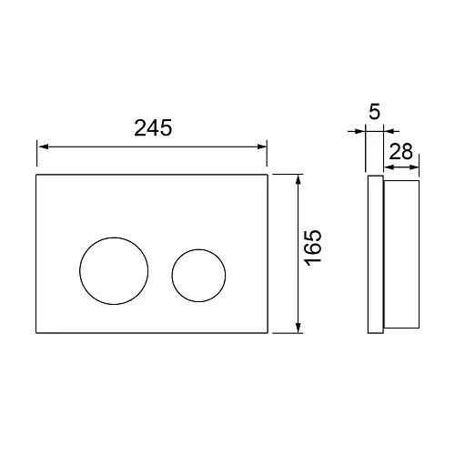 Фото S240921 S240921 Панель смываTECEspring loop,пластик, хром глянцевый