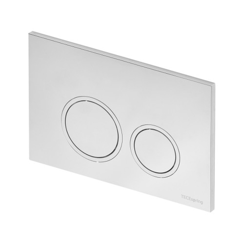 Фото 9940101 TECEspring R Панель смыва с круглыми кнопками хром глянцевый контур клавиш хром матовый