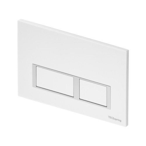 Фото 9940203 TECEspring V Панель смыва с прямоугольными кнопками белый глянцевый контур клавиш хром глянцевый