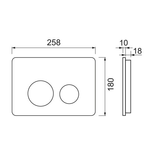 Фото S240502 TECEspring Панель смыва TECEspring SL нержавеющая сталь, сатин (с покрытием против отпечатков пальцев)