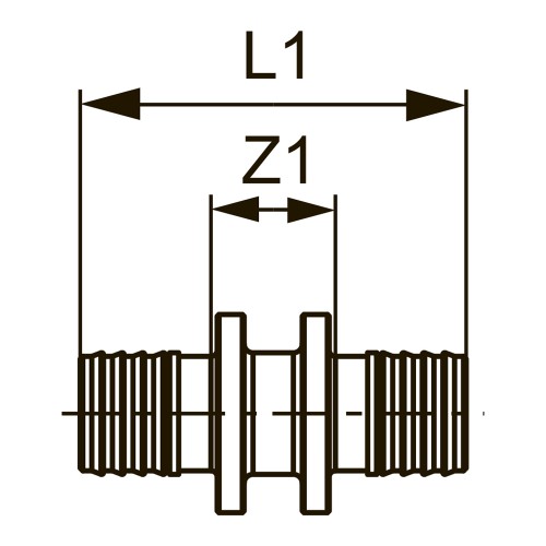 Фото 766016S TECEspring AX, Соединение труба-труба 16/16, латунь