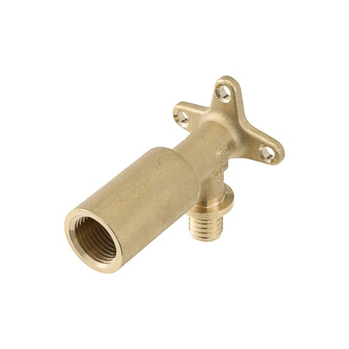 Фото 768625S TECEspring AX, Тройник угловой с настенным креплением, закругленный 16 х 1/2'' х 16, латунь