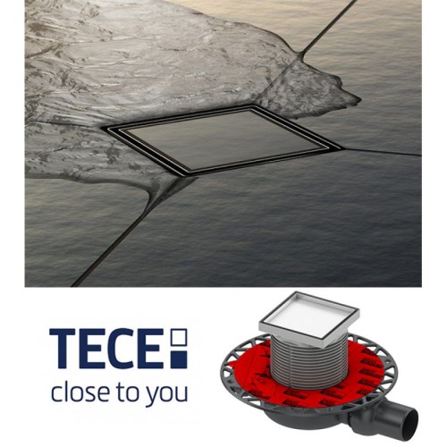 Фото 3600000 Точечный трап TECEdrainpoint S 3600000 под плитку 150x150 низкий