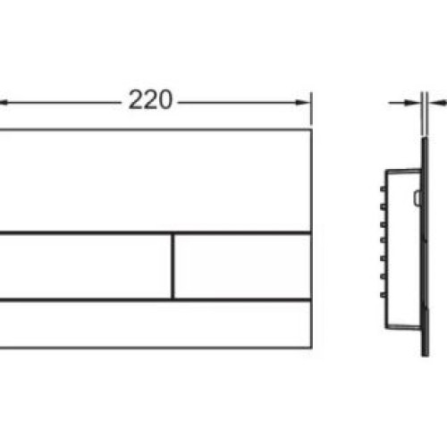 Фото 9240846 Смывная клавиша TECEsquare II PVD 9240846, сталь, сатин черный хром