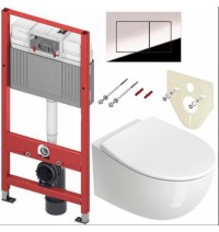  TECE Комплект инсталляция TECE base 9400412 с подвесным унитазом Catalano Italy с сиденьем микролифт (смыв торнадо)