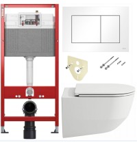  TECE Комплект инсталляция TECE base 9400413 с унитазом подвесным Laufen Pro Rimless с сиденьем микролифт