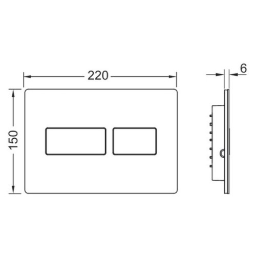 Фото 9400436 Инсталляция для унитаза TECE base kit 9400436, клавиша solid латунь с текстурой ромба