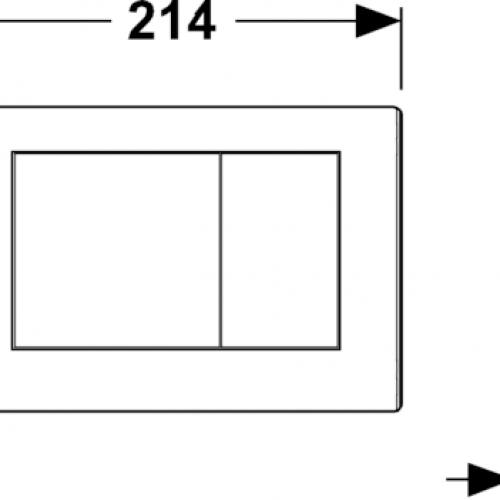 Фото 9240321 Панель смыва унитаза TECEplanus для двойной системы смыва, материал металл, цвет панели хром глянцевый